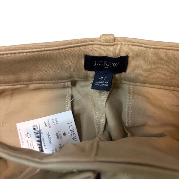 J.Crew Remy High Rise Wide-Leg Cropped Pants 4T Beige Work Trousers NWT - Picture 4 of 8